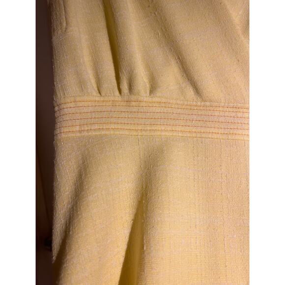 Vintage 60’s Kay Windsor yellow Sleeveless Mod midi Dress size Small - Picture 9 of 9